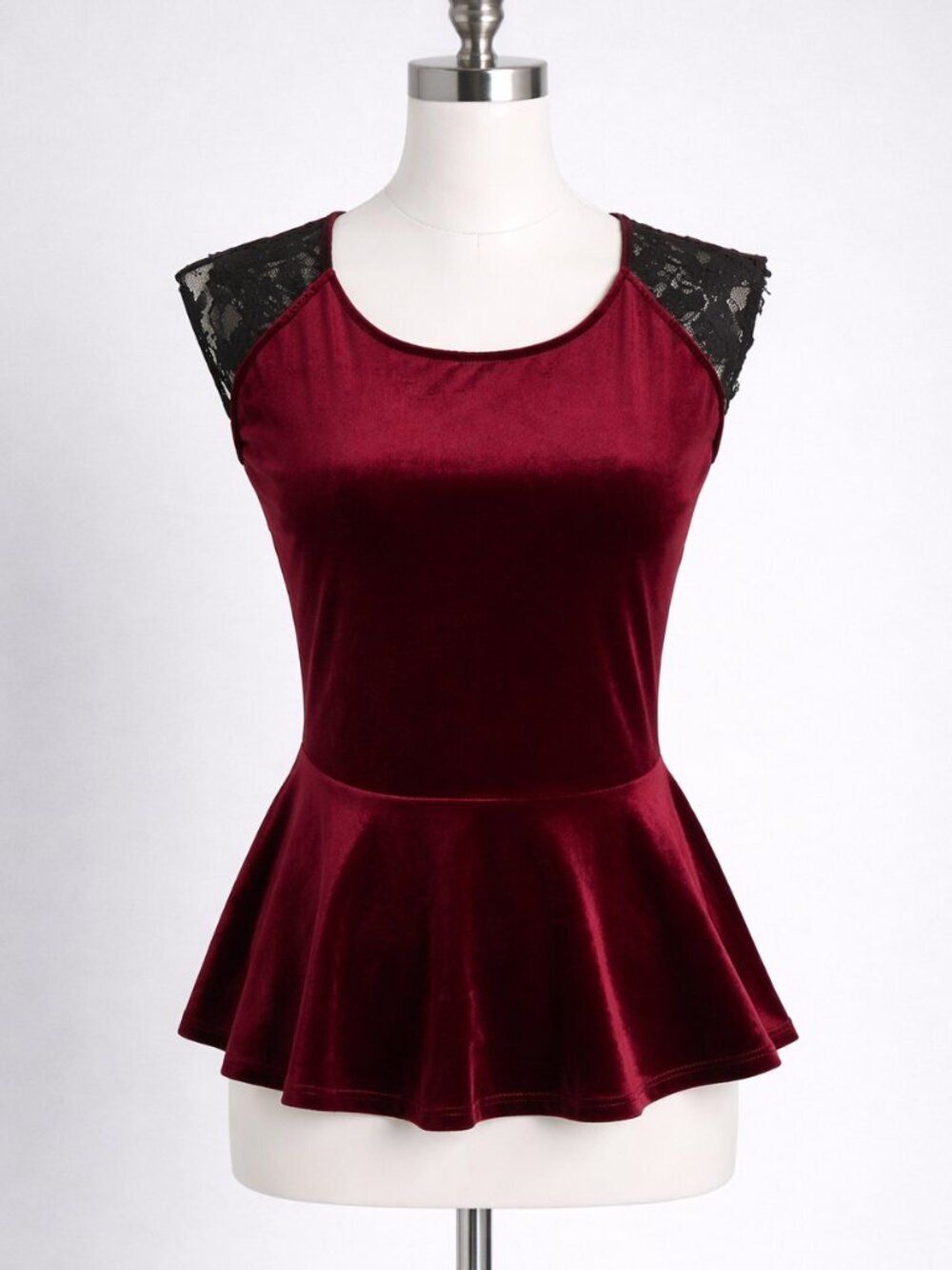 Rolla Coster Open Back Velvet Lace Top
